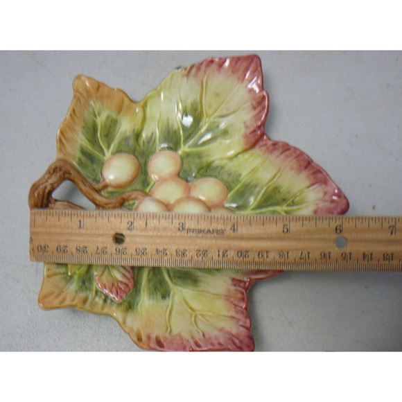 Vtg Fitz & Floyd Classic Collection Grape Leaf Dish - Picture 6 of 7